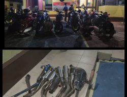 Jajaran Polsek Kapuas Tertibkan Sepeda Motor Berkenalpot Recing